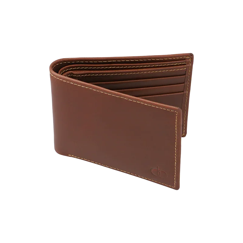 Leather Wallet for Men in Geneva Brown, Holly by Obi Pelle