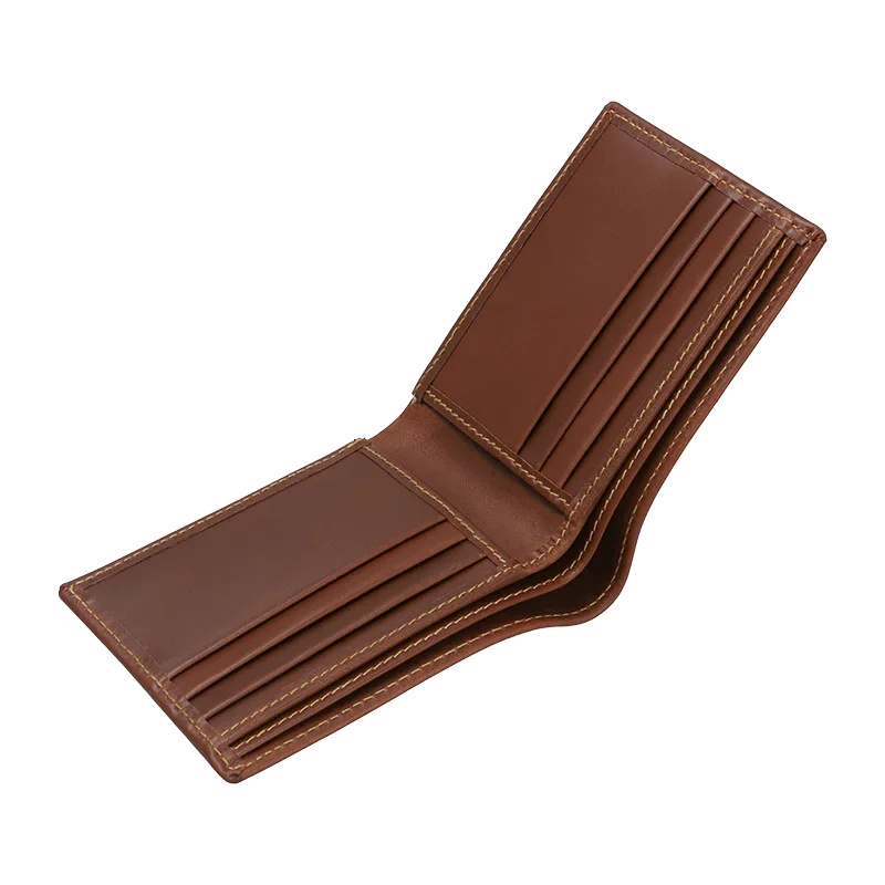 Leather Wallet for Men in Geneva Brown, Holly by Obi Pelle