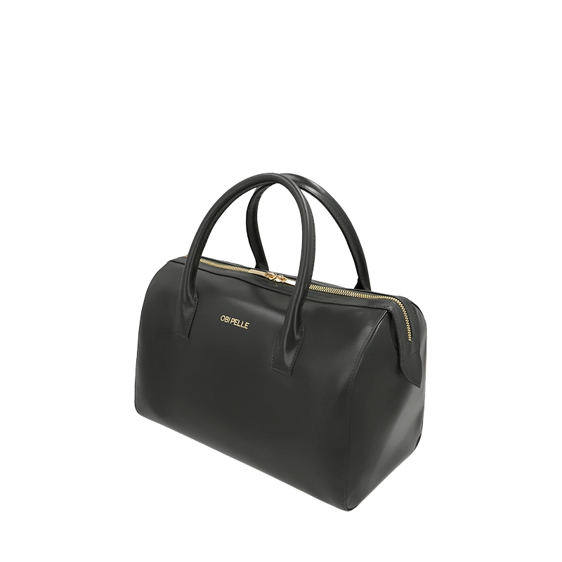 Leather Handbag for Women in Delta Black, Lyon by Obi Pelle