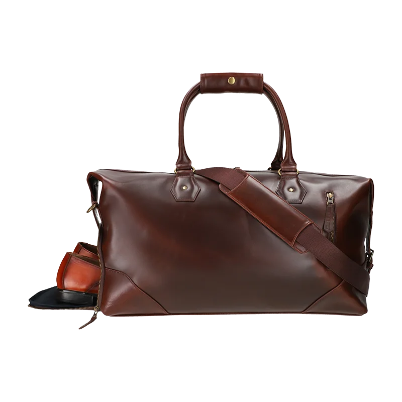Leather Weekender Bag for Men in Crazy Brown, Milano by Obi Pelle