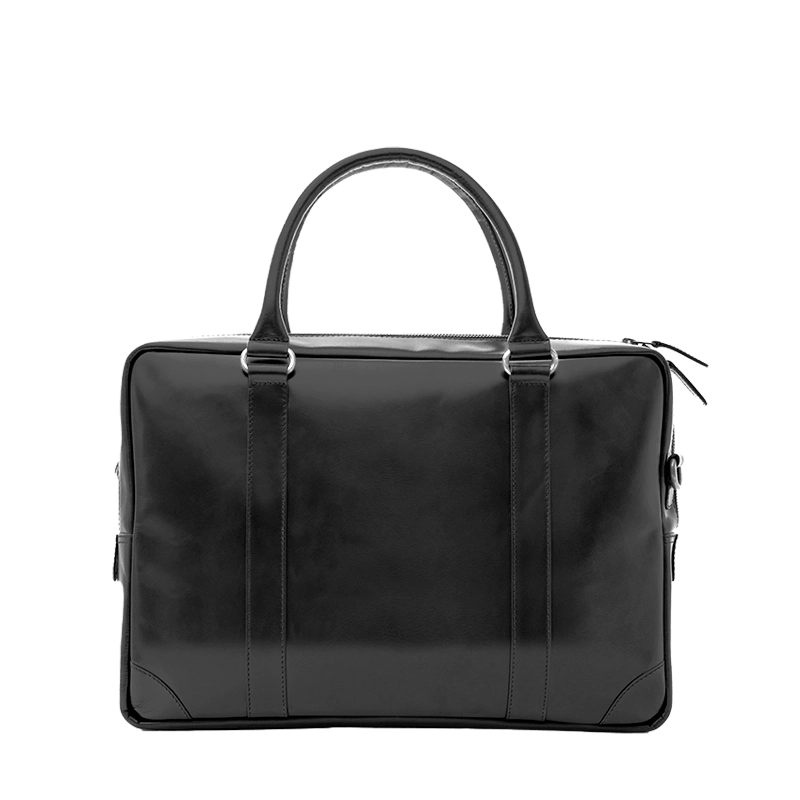Leather Laptop Bag for Men in Midnight Black, Ambassador by Obi Pelle#Color_Midnight Black