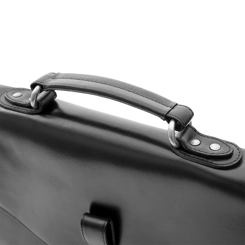 Leather Messenger Bag for Men in Midnight Black, Oscar by Obi Pelle#Color_Midnight Black