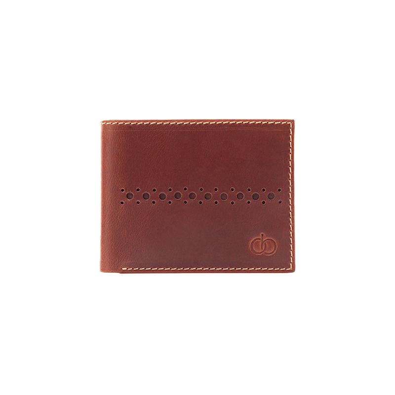 Leather Wallet for Men in Geneva Brown, Pluto by Obi Pelle