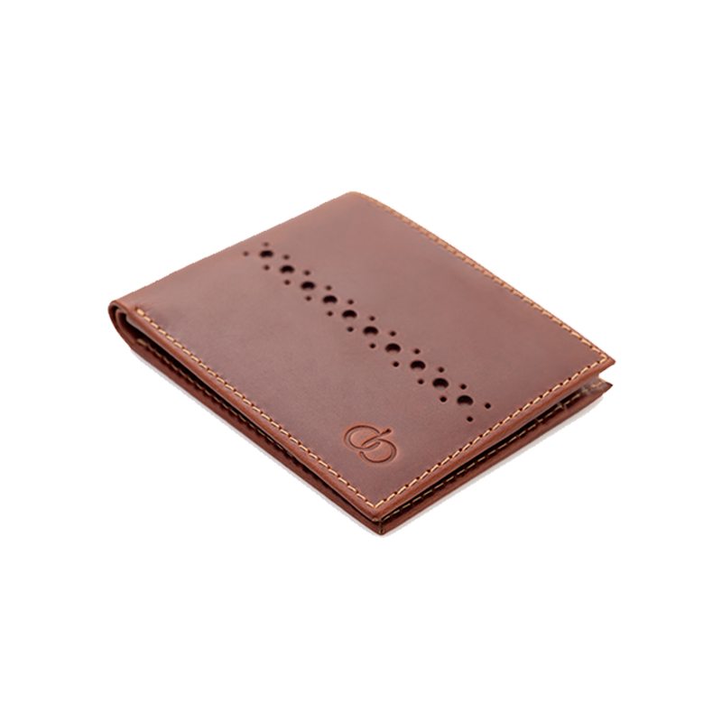 Leather Wallet for Men in Geneva Brown, Pluto by Obi Pelle