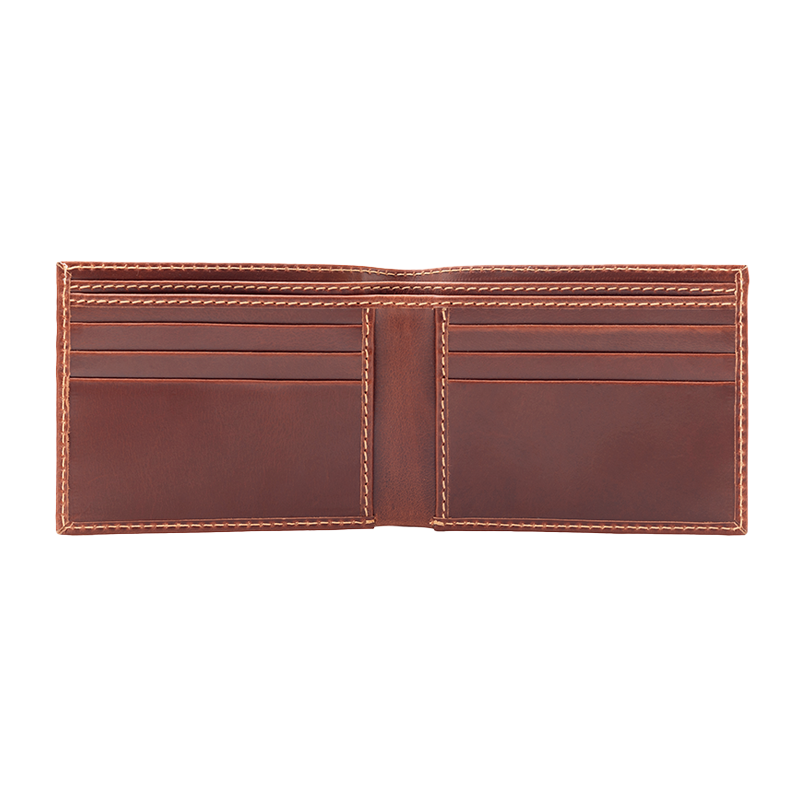 Leather Wallet for Men in Geneva Brown, Pluto by Obi Pelle