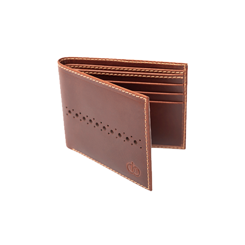 Leather Wallet for Men in Geneva Brown, Pluto by Obi Pelle