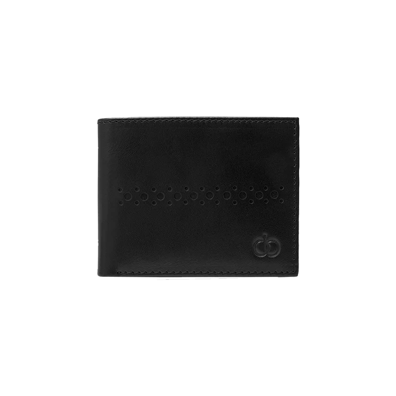 Leather Wallet for Men in Midnight Black, Pluto by Obi Pelle