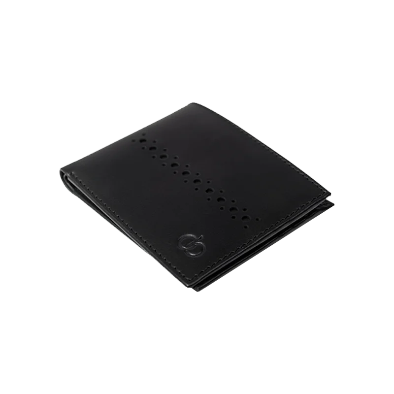 Leather Wallet for Men in Midnight Black, Pluto by Obi Pelle