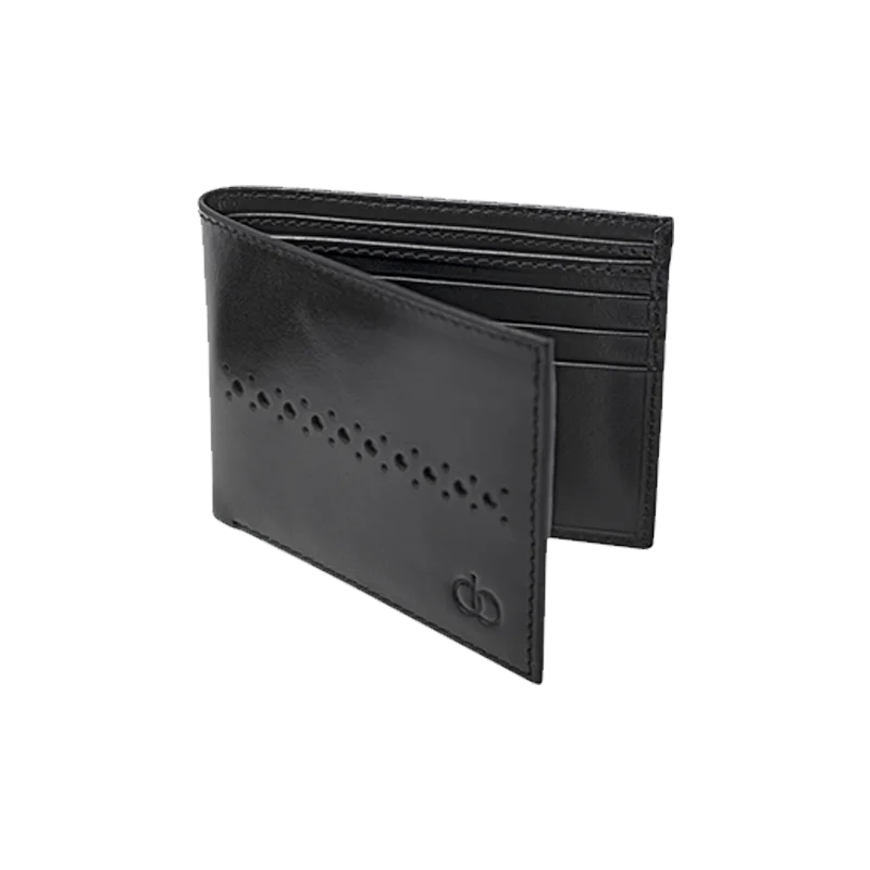Leather Wallet for Men in Midnight Black, Pluto by Obi Pelle