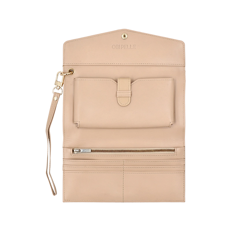 Leather Clutch for Women in Delta Pink, Rome by Obi Pelle