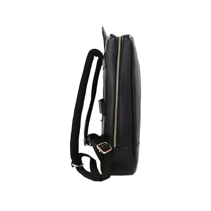 Leather Backpack for Women in Delta Black, Stella by Obi Pelle
