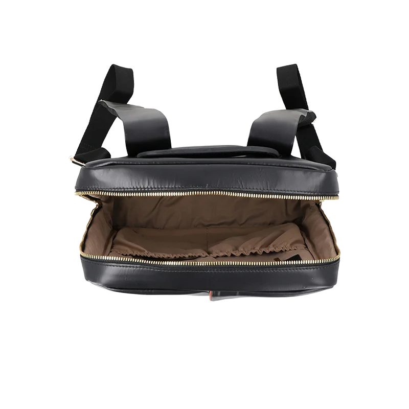 Leather Backpack for Women in Delta Black, Stella by Obi Pelle