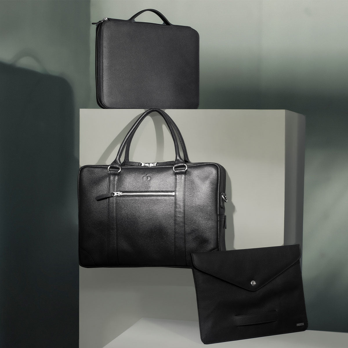 Shop the look, Obi Pelle Porter, Ambassador, and Cooper leather bags styled together