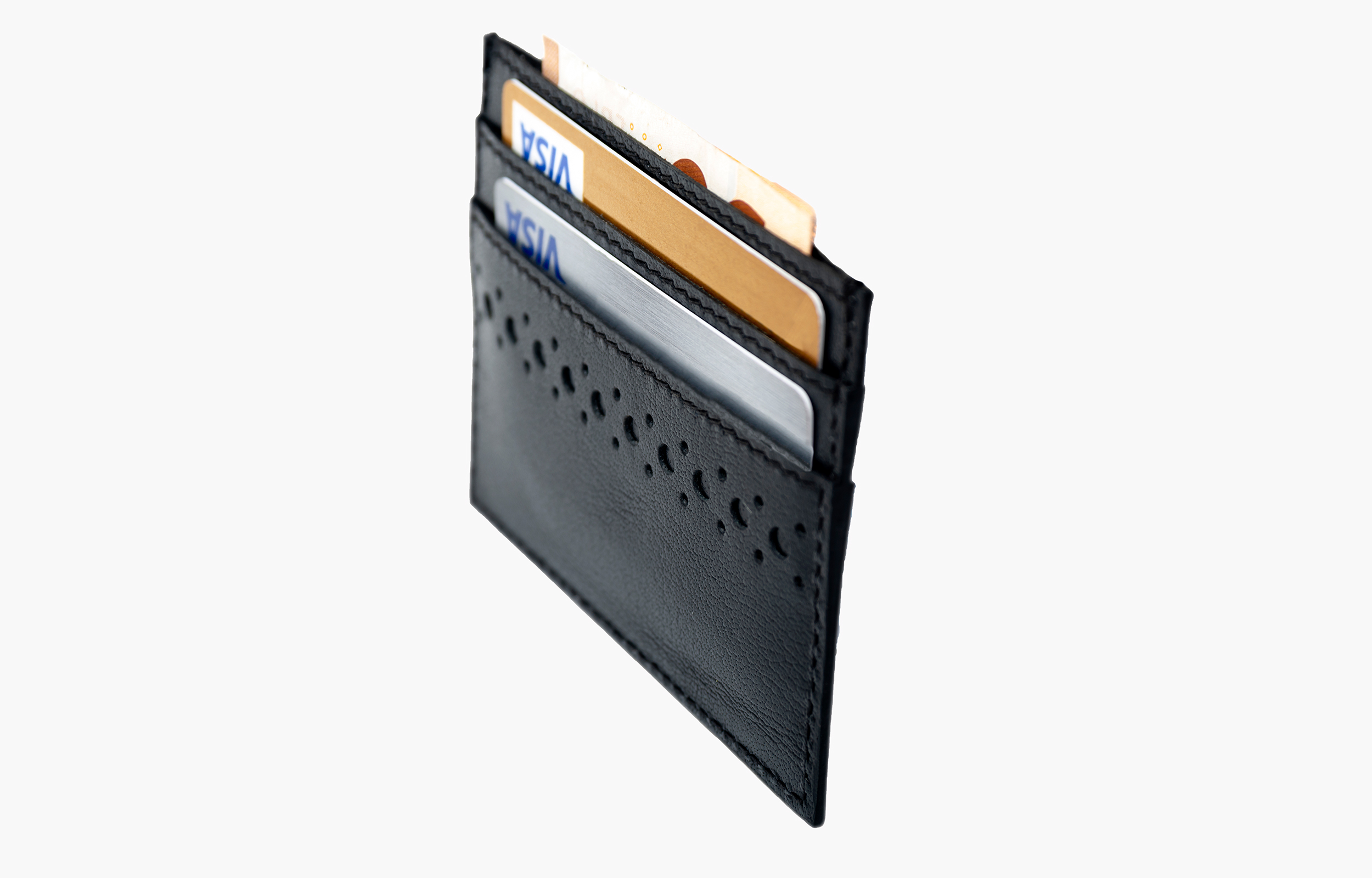 Felix Midnight Black Leather Card Holder UK 4
