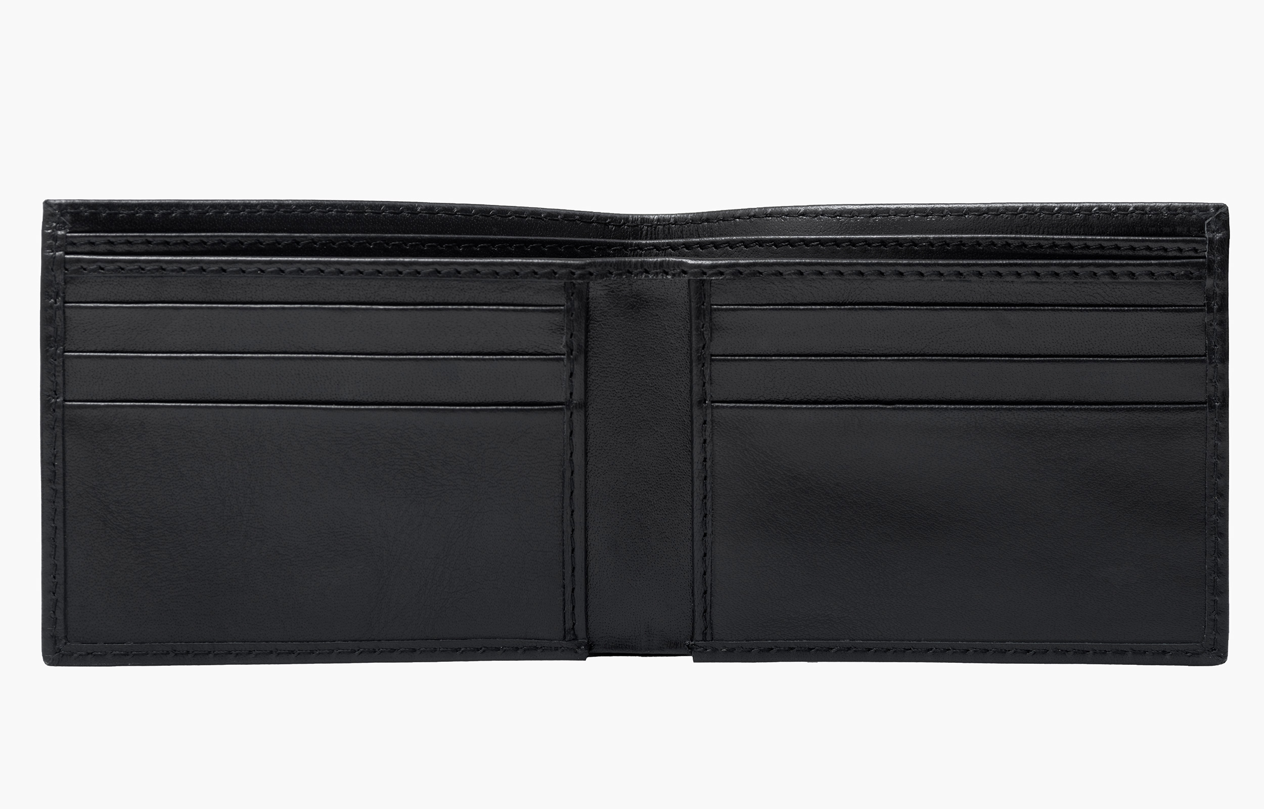 Pluto Midnight Black Leather wallet UK 2